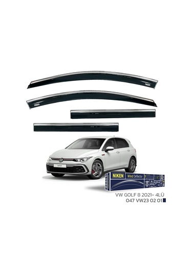 Vw Golf 8 Kromlu Cam Rüzgarlığı Niken 2021+ Sonrası Uyumlu