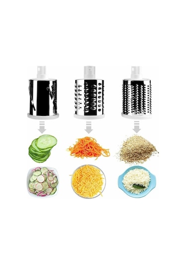 Yeşil Sebze Kesici Yuvarlak Mandoline Patates Havuç Rende Dilimleme Paslanmaz Çelik Çok Fonksiyonlu Kıyıcı Bıçaklar Mutfak Aksesuarları