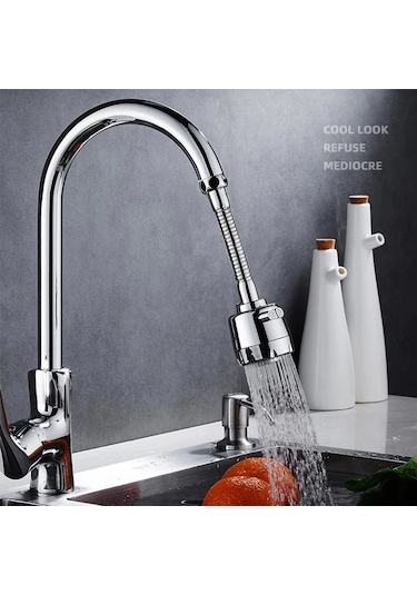 Padalink Stainless Steel 360 Döner Filtreli Su Fışkırıcısı - 2 Modlu Duş/puls - Su Tasarrufu Ve Özel Temizleme GÜMÜŞ