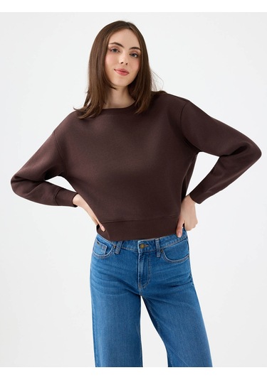 Loft Kahverengi Kadın Sweatshirt Lf2041105 Kahverengi