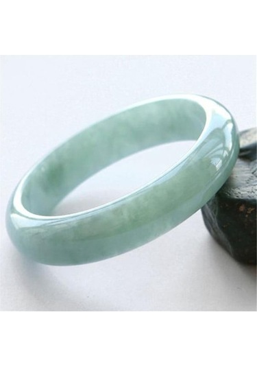 Novahub Ruifan Doğal Yeşil Yeşim Bileklik Bileklik Charm Güzel Takı Aksesuarları El Oyması Şanslı Muska Hediyeler Kadınlar İçin Ybr582 Yeşil - 61-62mm Yeşil