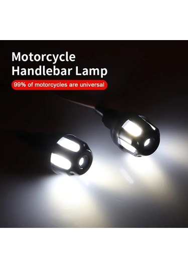 Willowhaven 2 Adet Amber Evrensel Motosiklet Gidon Lambası Parlak Led Off-road Aydınlatma