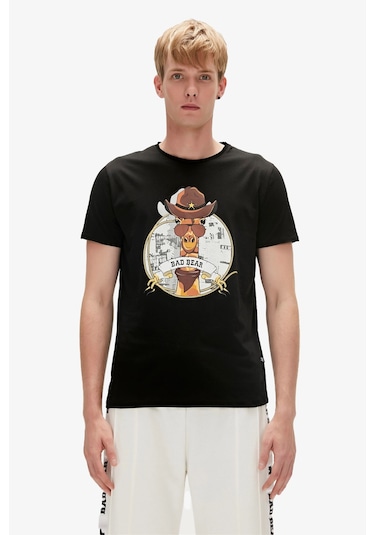 Bad Bear Gıraffe Erkek Siyah Tişört Siyah