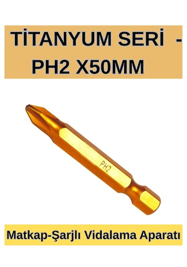 Titanyum Seri - Ph2x50 - Şarjlı Matkap Vidalama Bits Aparat