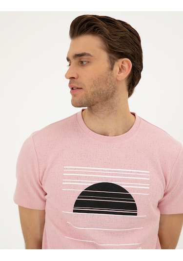 Pierre Cardin Erkek Açık Pembe Tişört 50285390-vr078 Açık Pembe