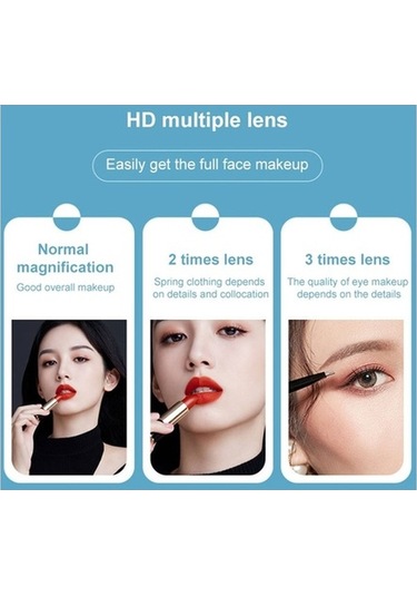 Electronıc Outlet Üç Makyaj Katlı Kare Ctbx Aynası - Şık Ve Pratik Tasarım, Mükemmel Görüntü Kalitesi Beyaz