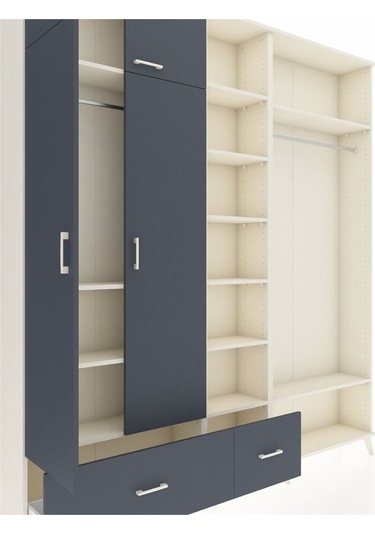 Arges Dolap 12 Raflı 2 Çekmeceli 2 Askılı 220x30x243 Aytaşı-antrasit/antrasit Antrasıt/antrasıt Arges Dolap 12 Raflı 2 Çekmeceli 2 Askılı 220x30x243 Aytaşı-antrasit/antrasit Antrasıt/antrasıt