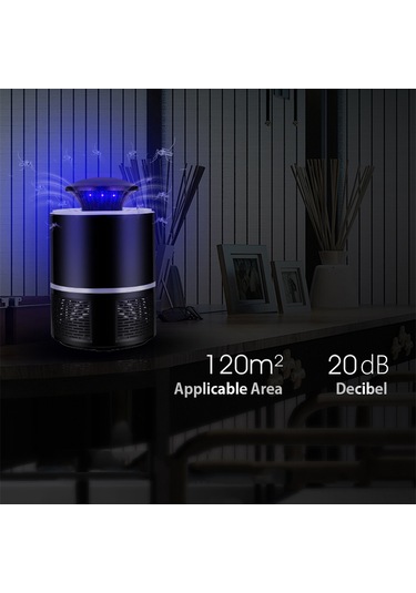 Monyee Portatif 20db Düşük Gürültülü 120m² Kapsama Alanlı Abs Islak Böcek Tutucu Led Mus Derleyici Lambası Beyaz