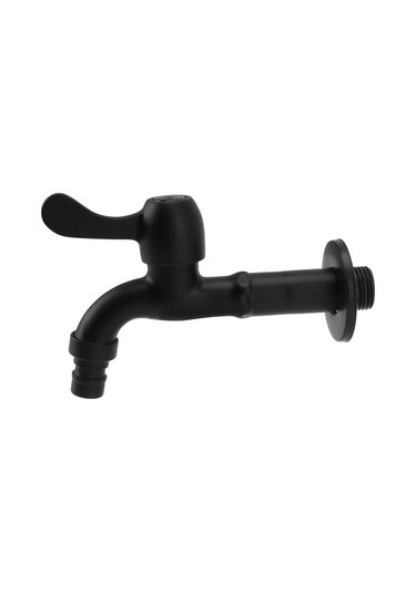 Hangfox Siyah Vintage 304 Çelik 4'lü Monoblok Soğuk Su Musluğu - Uzun Tip, Hızlı Açma, Çamaşır Makinesi Ve Bahçe Uygulamaları