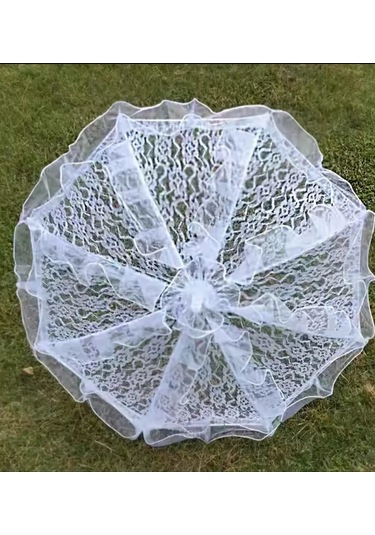 Atay Garage Şemsiye 60-58 Ebatlarinda Gelin Düğün Nişan Çekimleri Özel Günlerde Resim Çekilmesi İçin İdealdir Beyaz