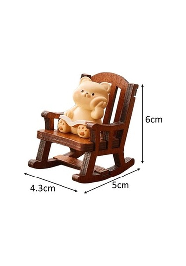 Lijinxu Magideal Sallanan Sandalye Hayvan Heykelcik Yaratıcı Mini Ayı