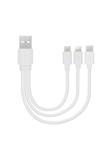 Hytech Hy-X116 3In1 20Cm 3A 3 In 1 Beyaz Şarj Kablosu