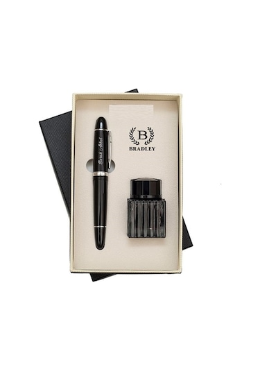 Kişiye Özel Metal Kutulu Bradley Dolma Kalem Seti