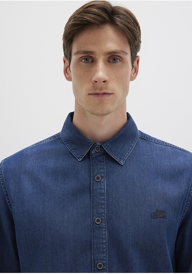 Mavi - Roy Lux Black Koyu Indigo Mavisi Jean Gömlek 0210496-90767 Koyu Mavi