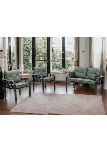 Tu Tienda Nergiz 2 1 1 Bahçe Balkon Mobilyası,yeşil Yeşil