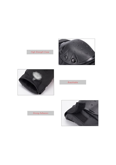 Hallow Motosiklet Dizlik Çifti Kısa Siyah