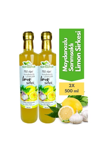 Sarımsaklı Maydonozlu Limon Sirkesi 500 Ml 2'li Paket - Organik Doğal Fermantasyon