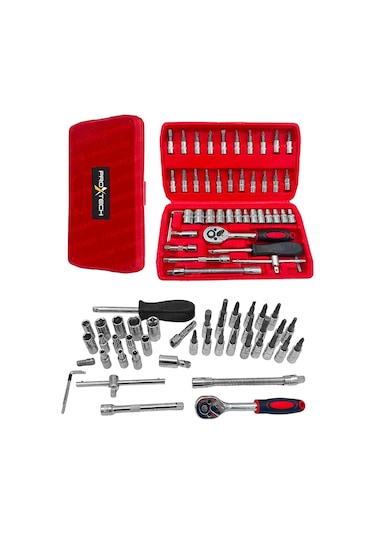 46 Parça Mini Lokma Takımı Otomatik Cırcırlı 1/4