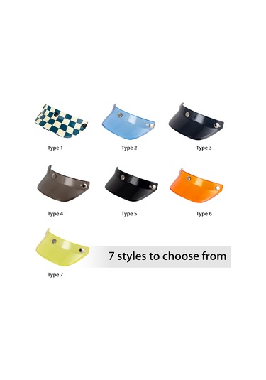 Neevoyu Motosiklet Kask Brimi - Retro Stili, Güneşten Koruma, Üç Kancalı, 18cm X 7.5cm, Reçine Malzeme Açık Kahve