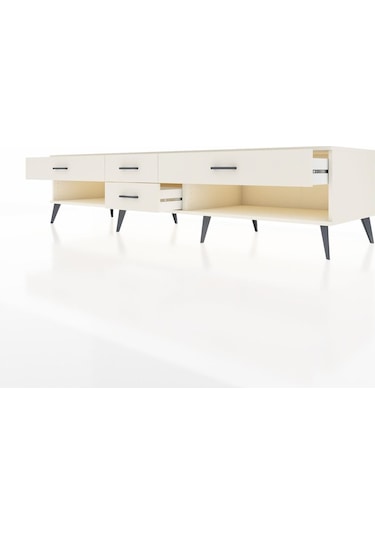 Kronos Tv Ünitesi 4 Çekmeceli 220x59x51 Aytaşı-antrasit/aytaşı Antrasıt/aytası - Aytası