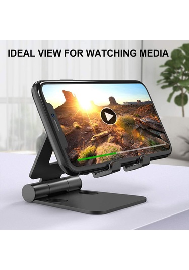 Hombey Alüminyum Z20 Çift Katlanabilir Telefon/tablet Ayakçısı - 270 Döner, Taşınabilir, Sabit Tutucu - Gümüş GÜMÜŞ