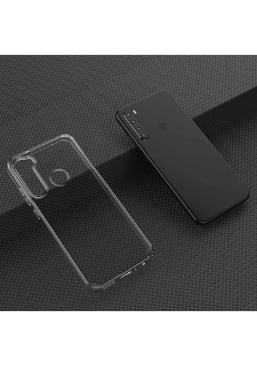 Xiaomi Redmi Note 8 Kılıf Zore Coss Şeffaf Sert Silikon Kılıf Renksiz