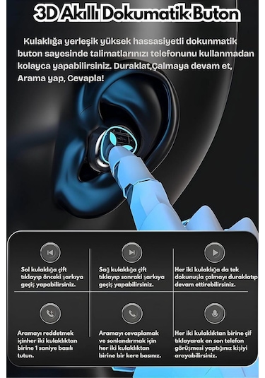 Time&Tech M20 Bluetooth 5.4 Kablosuz Kulak İçi Oyuncu Kulaklığı