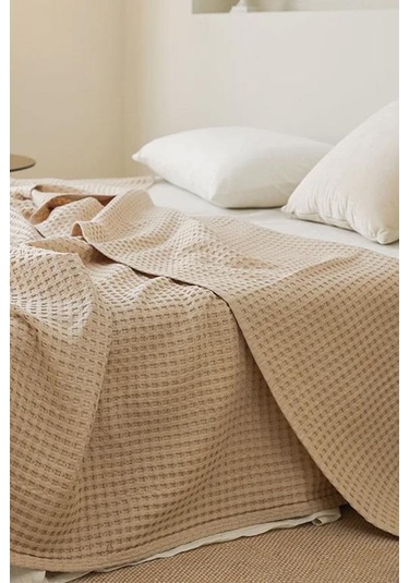 Mulberry Havuzlu Pike %100 Pamuk Kalın İplik Ev Dekorasyonu Tek Kişilik 170x240 Sütlü Kahve