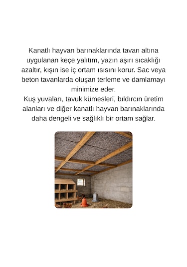 Tavan Yalıtım Keçesi 200 2500 50 Metre Kare