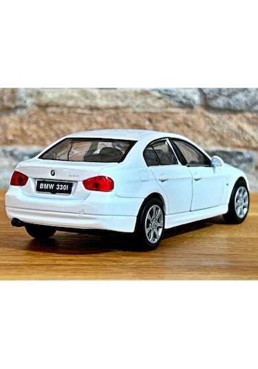 Bmw 330i Çek Bırak Die - Cast Metal Model Araba - Beyaz 11.5 Cm