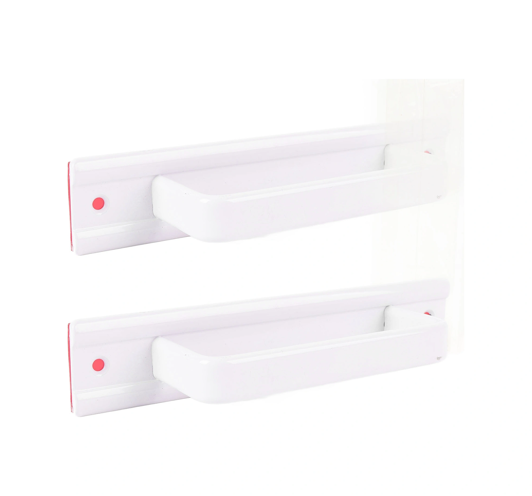 Geeroyoo Alüminyum Çelik Cam Kapı Puller - Dairesel Yumuşak Tutuş - Ev Ofis Kullanıma Uygun - Beyaz Beyaz