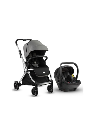 Kraft Kenya İ-size Travel Sistem Bebek Arabası - Siyah Gri