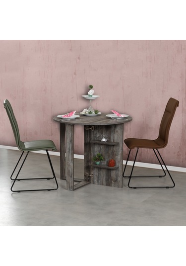 Pasifichome Middle Açılır Kapanır Mutfak Masası Çam / Yuvarlak Yemek Masası