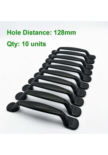 10x Mutfak Dolabı Kapı Dolap Kulpları Çekmece Yatak Odası Mobilyası Ortadan Çekmeceler 96mm, Alüminyum, Vidalarla