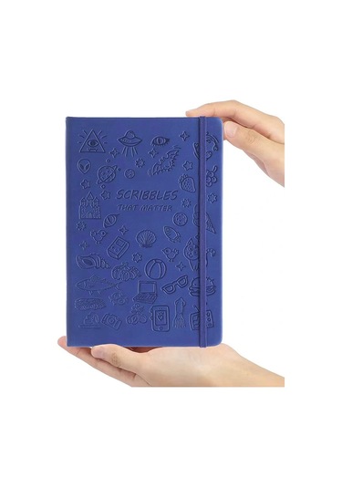 Deri Ajanda Günlük Not Defteri Notebook Lacivert Lacivert