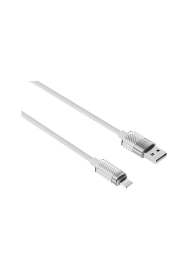 Knit Glam 2.1A Hızlı Şarj Destekli Usb-A To Lightning Şarj Ve Data Aktarım Kablosu 1 Metre Beyaz