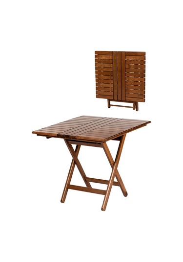 Marmaris Minderli Ahşap Bahçe Balkon Seti: 70X70 Masa +2 Sandalye (540175167)