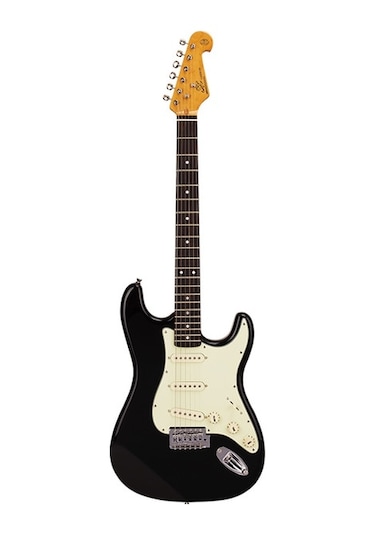 Sx Sst62+ Stratocaster Black Elektro Gitar (Kılıf+Askı+Jak+Pena)