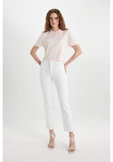 Defacto Regular Fit Polo Yaka Kısa Kollu Triko Tişört C4534AX24SMPN190 Pembe Defacto Regular Fit Polo Yaka Kısa Kollu Triko Tişört C4534AX24SMPN190 Pembe