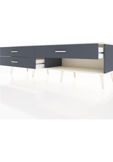 Hyperion Tv Ünitesi 3 Çekmeceli 176x44x51 Antrasit-aytaşı/antrasit Aytası/antrasıt