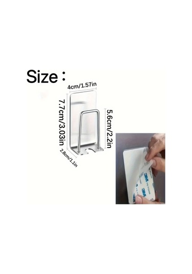 Cordial 2'li Paslanmaz Çelik Diş Fırçası Askısı - Vidalısız Montaj, Banyo Aksesuarı Gümüşi