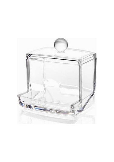 Ulzyvf Şeffaf Pamuklu Çubuk Saklama Kutusu - Banyo & Makyaj Organizasyonu, Pratik Şeffaf