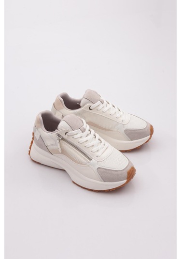 Dgn 83146 Kadin Sneaker Ayakkabi Buz Beyaz