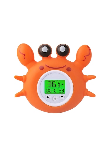 Konesam Bebek Banyo Su Ve Oda Sıcaklık Ölçerü, 3 Renkli Işıklı Ekran, Otomatik Kapanma, 5 Seviye Alarm, Fahrenheit Ve Santigrat Desteği Diğer