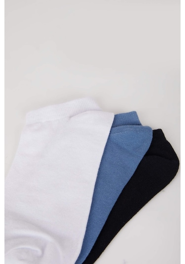 Defacto Erkek 3lü Pamuklu Patik Çorap D9946axnskr1 Çok Renkli