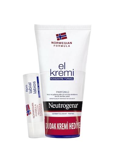 Neutrogena El Kremi Parfümlü 75 ML + Dudak Kremi 5 G