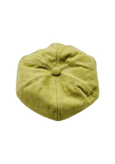 Uniquetrenders Kadın Arkadan Lastikli Kışlık Baretta Şapka Fıstık Yeşil