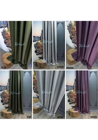 Brillant Blackout Karartma Işık Geçirmez Fon Perde 19 Renk Seçene