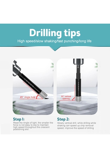 Geeroyoo 6-16mm Elmas Uçlu Kuru Delme Matkap Ucu Seti - Granit, Mermer, Seramik Ve Cam İçin