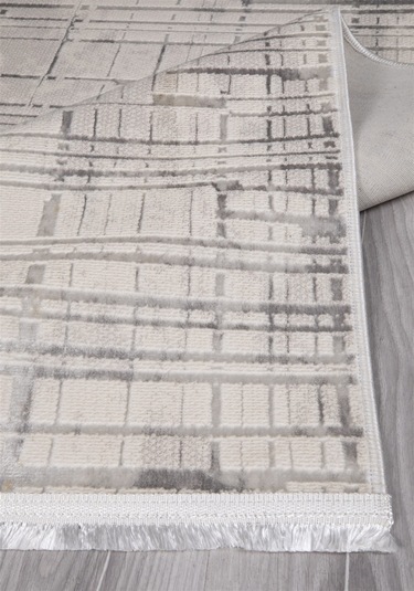 Modern Dekoratif Dokuma Salon Oturma Odası Çocuk Odası Mutfak Halısı Antre Halı Yolluk Krem 4113c